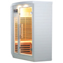 Sauna d’angle infrarouge blanc panneaux carbone 2150W 2-3 places - SNÖ