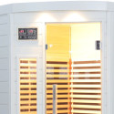 Sauna d’angle infrarouge blanc panneaux carbone 2150W 2-3 places - SNÖ