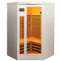 Sauna d’angle infrarouge blanc panneaux carbone 2150W 2-3 places - SNÖ