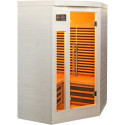 Sauna d’angle infrarouge blanc panneaux carbone 2150W 2-3 places - SNÖ