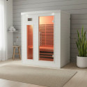 Sauna infrarouge blanc panneaux carbone 2250W 3 places - SNÖ