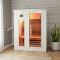 Sauna infrarouge blanc panneaux carbone 2250W 3 places - SNÖ