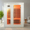 Sauna infrarouge blanc panneaux carbone 2250W 3 places - SNÖ