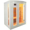 Sauna infrarouge blanc panneaux carbone 2250W 3 places - SNÖ