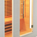 Sauna infrarouge blanc panneaux carbone 2250W 3 places - SNÖ