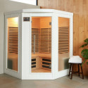 SNÖ Sauna infrarouge Bois massif Blanc
