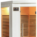 Sauna d'angle infrarouge blanc panneaux carbone 2200W 3-4 places - SNÖ