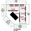 Sauna d'angle infrarouge blanc panneaux carbone 2200W 3-4 places - SNÖ