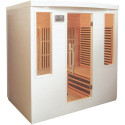 Sauna infrarouge blanc panneaux carbone 3100W 4 places - SNÖ