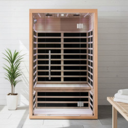 Sauna infrarouge panneaux carbone 2160W LUXE 2 places - SNÖ