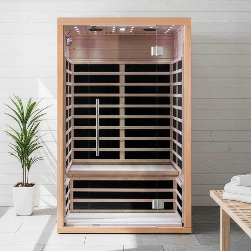 Sauna infrarouge panneaux carbone 2160W LUXE 2 places - SNÖ