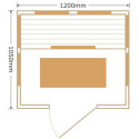 Sauna infrarouge panneaux carbone 2160W LUXE 2 places - SNÖ