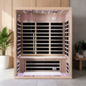 Sauna infrarouge panneaux carbone 2480W LUXE 3 places - SNÖ
