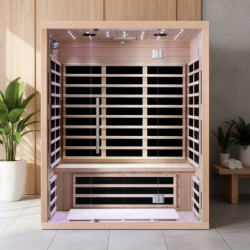 Sauna infrarouge panneaux carbone 2480W LUXE 3 places - SNÖ