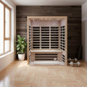 Sauna infrarouge panneaux carbone 2480W LUXE 3 places - SNÖ