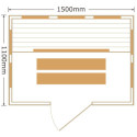 Sauna infrarouge panneaux carbone 2220W LUXE 3 places - SNÖ
