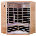 Sauna infrarouge d’angle panneaux carbone 2850W LUXE 3-4 places - SNÖ