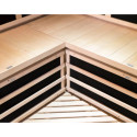 Sauna infrarouge d’angle panneaux carbone 2850W LUXE 3-4 places - SNÖ