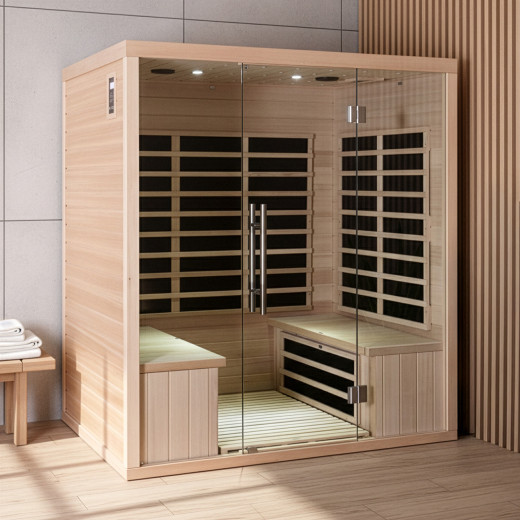 Sauna infrarouge panneaux carbone 3200W LUXE 4 places - SNÖ
