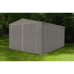 Garage métal 17,47m² imitation bois vieilli