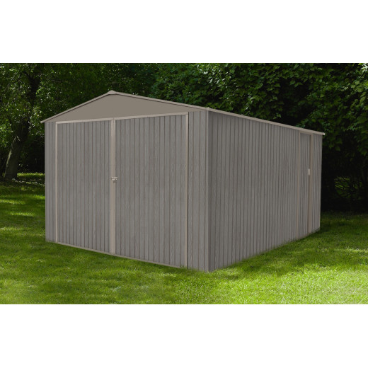 Garage métal 17,47m² imitation bois vieilli