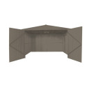 Garage métal 17,47m² imitation bois vieilli