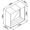 Abri bûches métal 1,37m² imitation bois vieilli