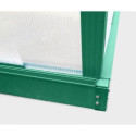 Serre de jardin 15,03m² anthracite PC 4mm + embase Green Protect