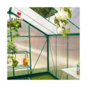 Serre de jardin 15,03m² anthracite PC 4mm + embase Green Protect