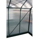 Serre de jardin 15,03m² anthracite PC 4mm + embase Green Protect