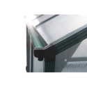 Serre de jardin 15,03m² anthracite PC 4mm + embase Green Protect