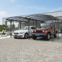 Carport double en aluminium anthracite et polycarbonate 6mm X-METAL