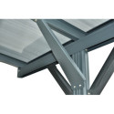 Carport double en aluminium anthracite et polycarbonate 6mm X-METAL