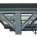 Carport double en aluminium anthracite et polycarbonate 6mm X-METAL
