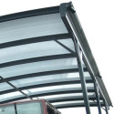 Carport double en aluminium anthracite et polycarbonate 6mm X-METAL