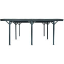 Carport double en aluminium anthracite et polycarbonate 6mm X-METAL