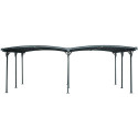 Carport double en aluminium anthracite et polycarbonate 6mm X-METAL