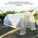 Couverture complète pour serre tunnel Luxe 3x4m film 200gr/m² hauteur 2,4m Green Protect