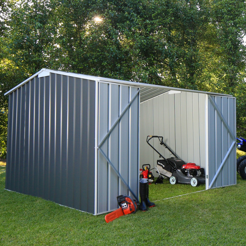 Abri de jardin en métal Colorbond gris ardoise 11,25m² EASYSHED