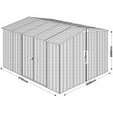 Abri de jardin en métal Colorbond gris ardoise 11,25m² EASYSHED