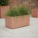 Jardinière en fibre de terre 80x40xH.40cm terracotta