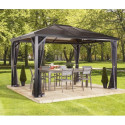Pergola 3x3m Verona en alu anthracite et polycarbonate 6mm - SOJAG