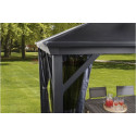 Pergola 3x4m Verona en alu anthracite et polycarbonate 6mm - SOJAG