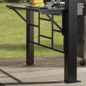 Pergola 2x3m Messina BBQ en alu anthracite et acier galvanisé - SOJAG 