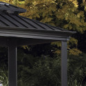 Pergola 2x3m Messina BBQ en alu anthracite et acier galvanisé - SOJAG 