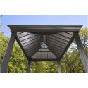 Pergola 2x3m Messina BBQ en alu anthracite et acier galvanisé - SOJAG 