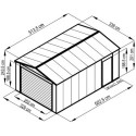 Garage métal PLUS anthracite porte enroulable + kit d'ancrage X-METAL