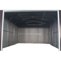 Garage métal PLUS anthracite porte enroulable + kit d'ancrage X-METAL