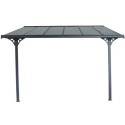 Pergola adossée ajustable - toit de terrasse en alu 2,55x3,75m X-METAL