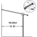 Pergola adossée ajustable - toit de terrasse en alu 2,55x3,75m X-METAL